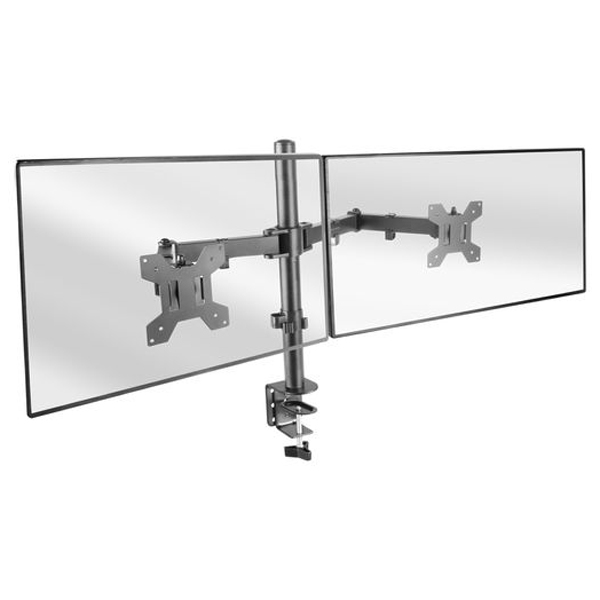 ÷ Soporte de mesa mars gaming marm2 para 2 pantalas de 13\" a 27\" max 8kg 75x75 y 100x100 color negro