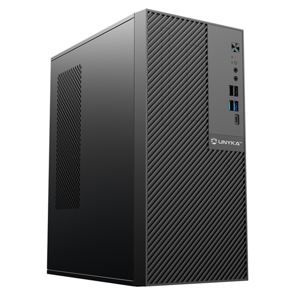 ÷ Caja numen 500 pro micro atx unykach 17 litros type c color negro sin fuente de alimentacion