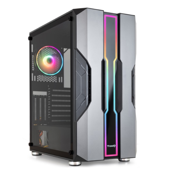 ÷ Caja atx tooq tqgcc103-b \"nightcity\" negra eatx/atx/micro atx/mini tx frontal led a