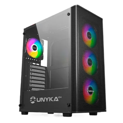 Unyka ÷ Caja atx unykach mir100 atx uk 511303 color negro
