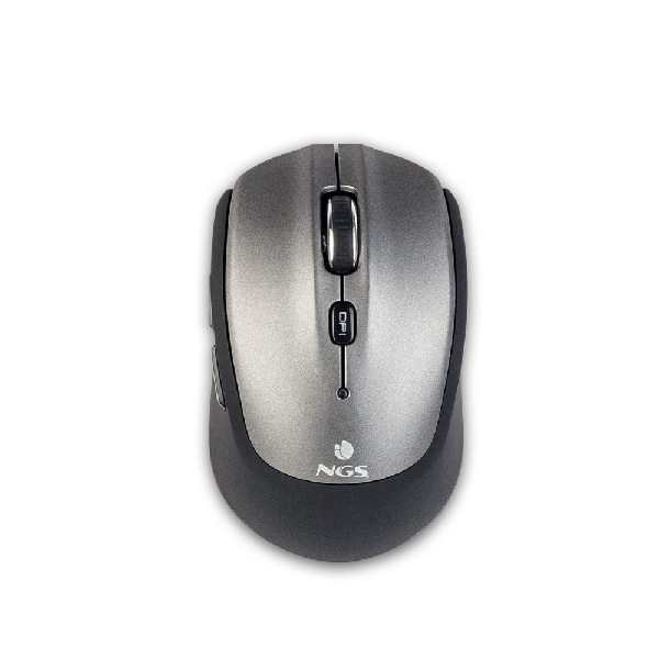 ÷ Mouse ngs wireless y bluetooth frizz 1000/1600 dpi con 5 botones color plata/negro*