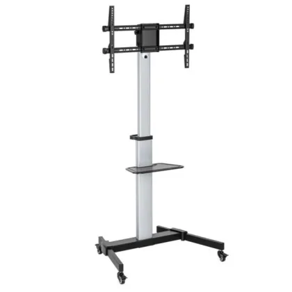 Equip ÷ Soporte de suelo con ruedas para pantallas de 37-86\" color plata – 600x400