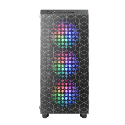 Mars Gamin ÷ Caja atx mars gaming mcmag negra frontal doble rejilla magnetica lateral cristal te