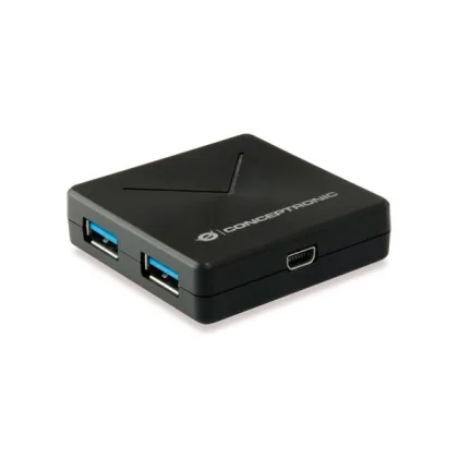 Conceptron ÷ Hub USB 3.0 conceptronic hubbies02b 4 puertos USB 3.0 color negro