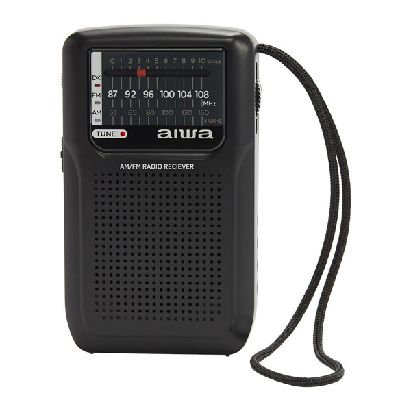 ÷ Radio analogica portatil aiwa rs-33 am/fm altavoz integrado jack 3.5mm negro vintage