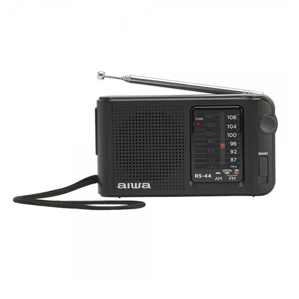 ÷ Radio analogica portatil aiwa rs-44 am/fm altavoz integrado jack 3.5mm negro vintage