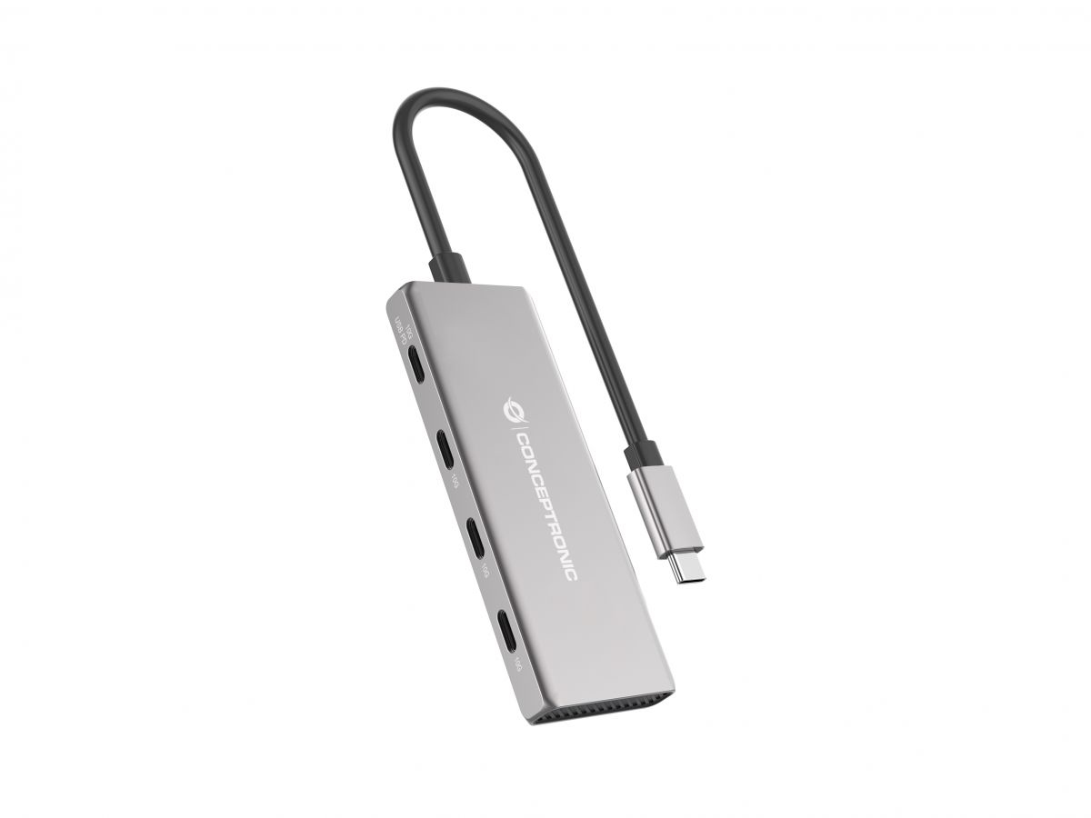 Conceptronic HUBBIES16G 4-Port USB 3.2 Gen 2 Hub, 10Gbps – USB-C