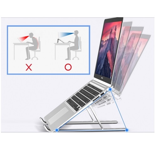 ÷ Soporte de portatil conceptronic de aluminio plegable