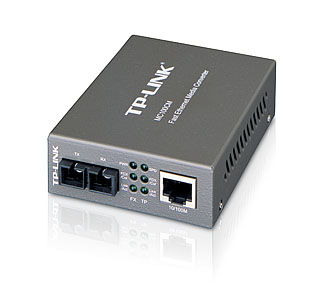 ÷ Convertidor fibra tp-link mc100cm rj45 eth a fibra multimodo sc 100mb fullduplex hasta 2km montaje e