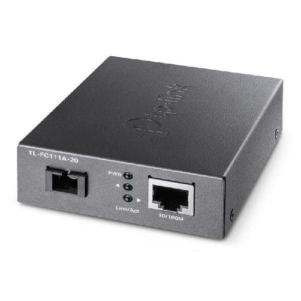 ÷ Convertidor de fibra tp-link fc111a-20 single-mode sc wdm bidireccional de 1p rj45 10/100 a 1p sc po