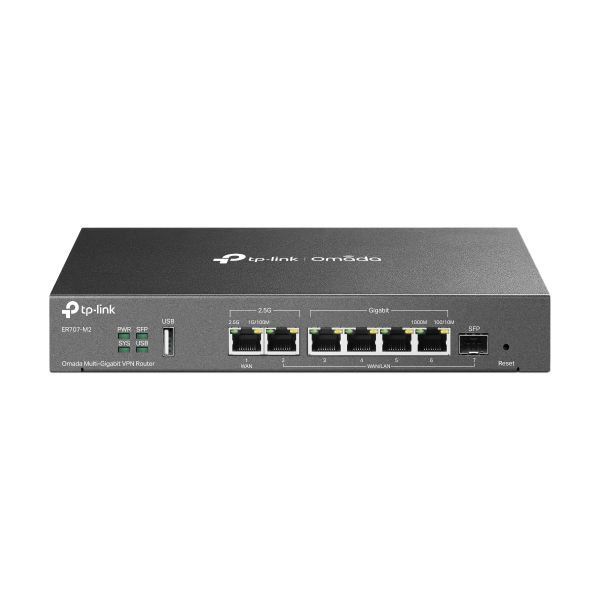 ÷ Router vpn tp-link er707-m2 multigigabit omada 2p de 2.5g hasta 6p wan
