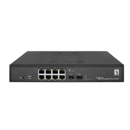 Level One ÷ semigestionable hilbert 8p POE 10/100/1000 130w +2p SFP 10/100/1000 carcasa metalic