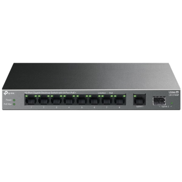 ÷ Switch no gestionable tp-link ls1210gp litewave 9p giga 1p sfp gigabit sobremesa carcas de metal 8p