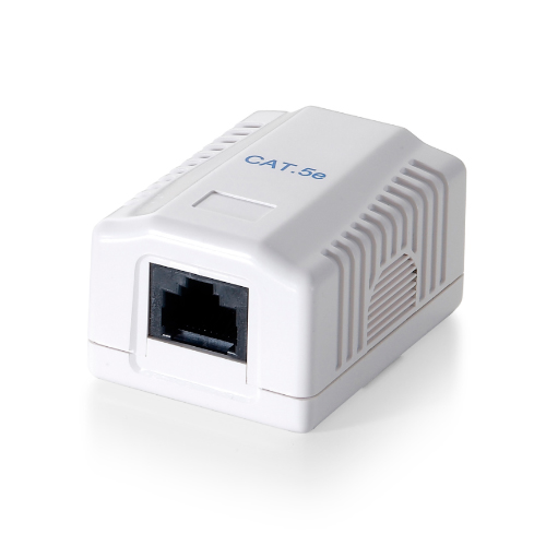 ÷ Roseta de superficie categoria 5e 1 hembra rj45