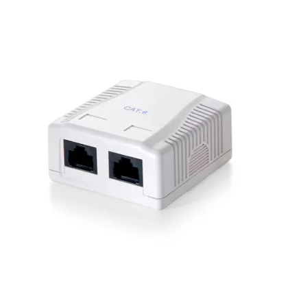 Equip ÷ Roseta de superficie categoria 5e 2 hembras – RJ45