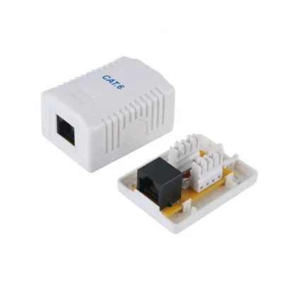 Equip ÷ Roseta de superficie categoria 6 1 hembra blanco – RJ45