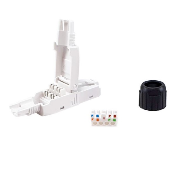 ÷ Kit 5 conectores rj45 equip categoria 6a 121162 montaje sin herramientas