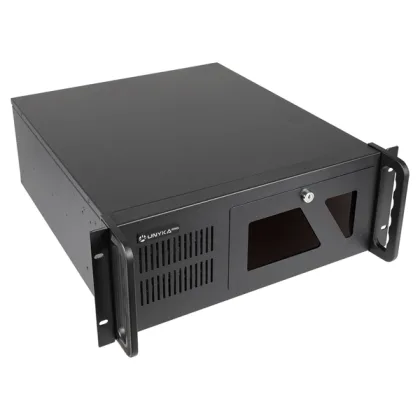 Unyka ÷ Caja rack 19\" 4u uk4229 evo frontal con puerta de seguridad filtro antipolvo usb…