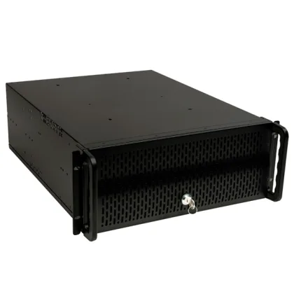 Unyka ÷ Caja rack 19\" 4u unykach uk4129 frontal de rejilla con llave filtro antipolvo