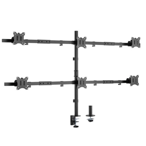 ÷ Soporte de mesa equip 650160 para 6 pantallas de 17\"-32\" max. 7kg por pantalla max.vesa 100x100