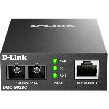 ÷ Convertidor de medios multimodo 100/1000 base-t a 1000 base-sx (sc) 550m power 5v