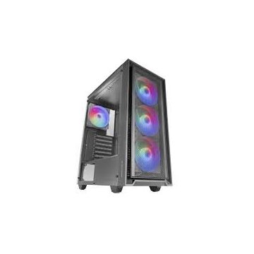 ÷ Caja atx gaming mars gaming mcair frontal negro de malla 4x120mm rainbow