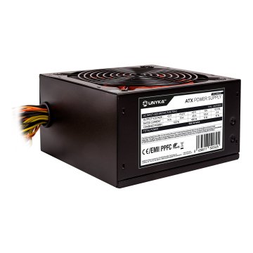 Unyka ÷ Fuente de alimentacion unykach 550w 210551 gamin incluye p4+4, brida +4 tornillos…