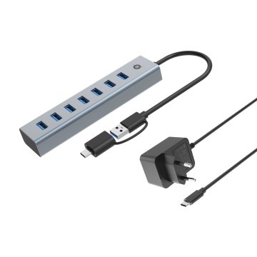 Conceptron ÷ Hub USB 3.0 conceptronic hubbies21gp 7 puertos – USB-C