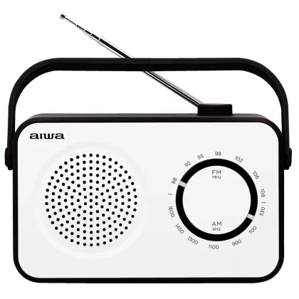 Aiwa ÷ Radio vintage con r-190bw am/fm altavoz 4\" y jack 3.5mm dise?o soft touch…