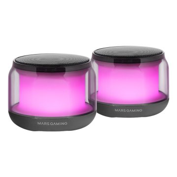 Mars Gamin ÷ 2, 0 mars gaming ms-aura RGB 360? bt 5, 3 15w alimentacion USB + jack 3, 5mm black – Bluetooth