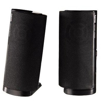 ÷ Altavoces 2.0 hama  jack 3.5mm alimentado por usb entrada para auriculares control de volumen