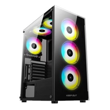 ÷ Caja microatx keep out xc-210 glass 1x3.5? 2x2.5? 1xusb2.0 1xusb3.0 gpu max 305mm latcristal templa