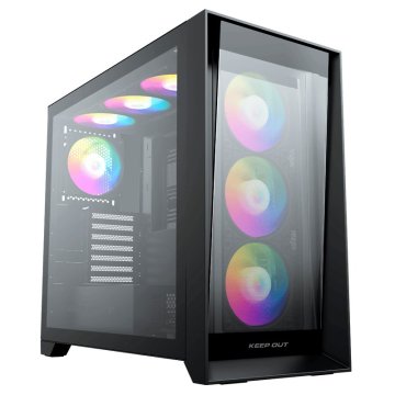 ÷ Caja e-atx keep out xc-911 pro xl 3x3.5? / 2.5? 1xusb-c 2xusb3.0 gpu max 425mm cristal temp