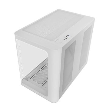 ÷ Caja microatx gaming mars gaming mcfusionm cristal curvado gpu 445mm 1x3.5 2x2.5 blanco