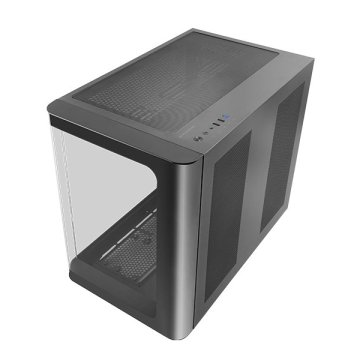 ÷ Caja microatx gaming mars gaming mcfusionm cristal curvado gpu 445mm 1x3.5 2x2.5 negro