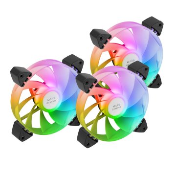 Mars Gamin ÷ Kit 3xventilador interno ARGB mars gaming mf-3ar kit negro