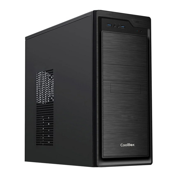 ÷ Caja atx coolbox f800 color antracita usb 3.0 sin fuente de alimentacion