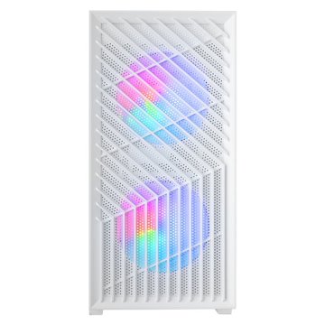 ÷ Caja microatx gaming mars gaming mcvortexw cristal templado frontal mesh gpu 273mm 1x3.5 2x2.5 blanc