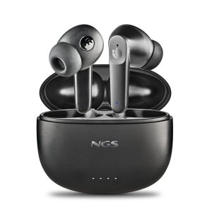 ÷ Auricular intrauditivo bluetooth ngs artica hush tws bt 5.3 anc enc 16h microfono control tactil neg