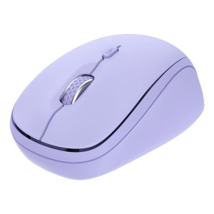 ÷ Mouse trust wireless y bluetooth yvi+ lila 1600dpi ajustable 3 botones 3 dispositivos