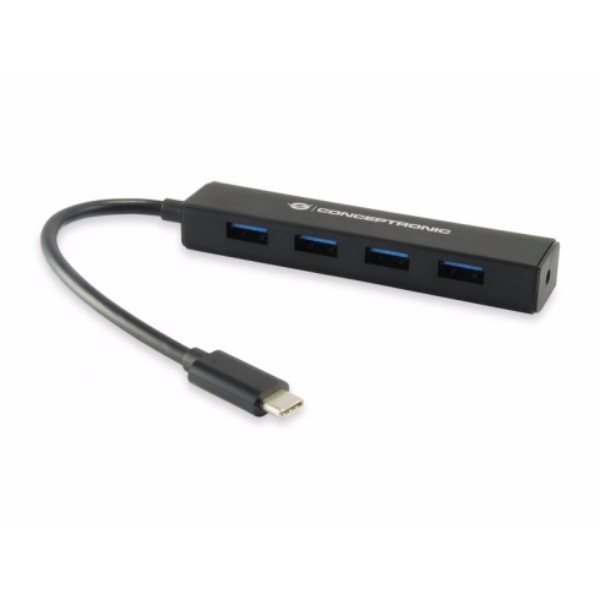 ÷ Hub usb conceptronic usb-c a 4 puertos tipo a usb 3.0