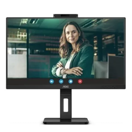AOC Profesional 24P3QW 23.8"/ Full HD/ Webcam/ Multimedia/ Regulable en altura Negro – Full HD