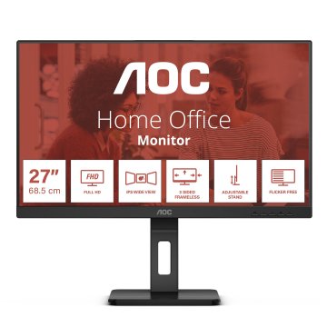 AOC Profesional 27E3QAF 27"/ Full HD/ Multimedia/ Regulable en altura Negro – Full HD