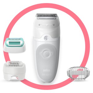 ÷ Depiladora braun silk-epil ses5625 2 velocidades sistema 28 pinzas 2 acesorios uso en humedo y seco