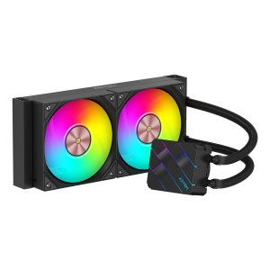 ÷ Sistema de refrigeracion liquida abysm ab324013 oceanic tide 240 negro argb dual fan intel amd