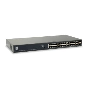 ÷ Switch semigestionable level one gep-2651 26p 24xgb poe 2xgb rj45/sfp 185w carcasa metalica