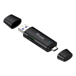 ÷ Card reader externo equip usb 3.2 doble conexion usb-a & usb-c sd tf