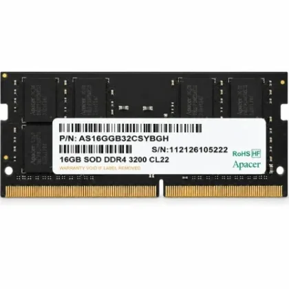 Memoria Apacer ES.16G21.GSH 16GB/ DDR4/ 3200MHz/ 1.2V/ CL22/ Sodimm