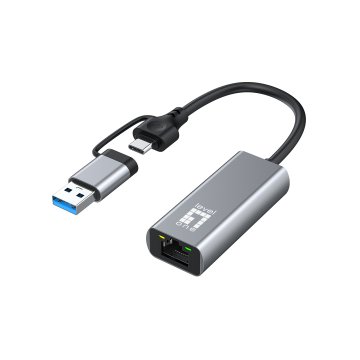 Level One ÷ usb-0423 a 1x2.5 gigabit con adaptador a USB-A – USB-C / RJ45