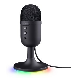 ÷ Microfono trust gxt 234 yunix negro usb cable 180cm rgb salida auriculares boton mute
